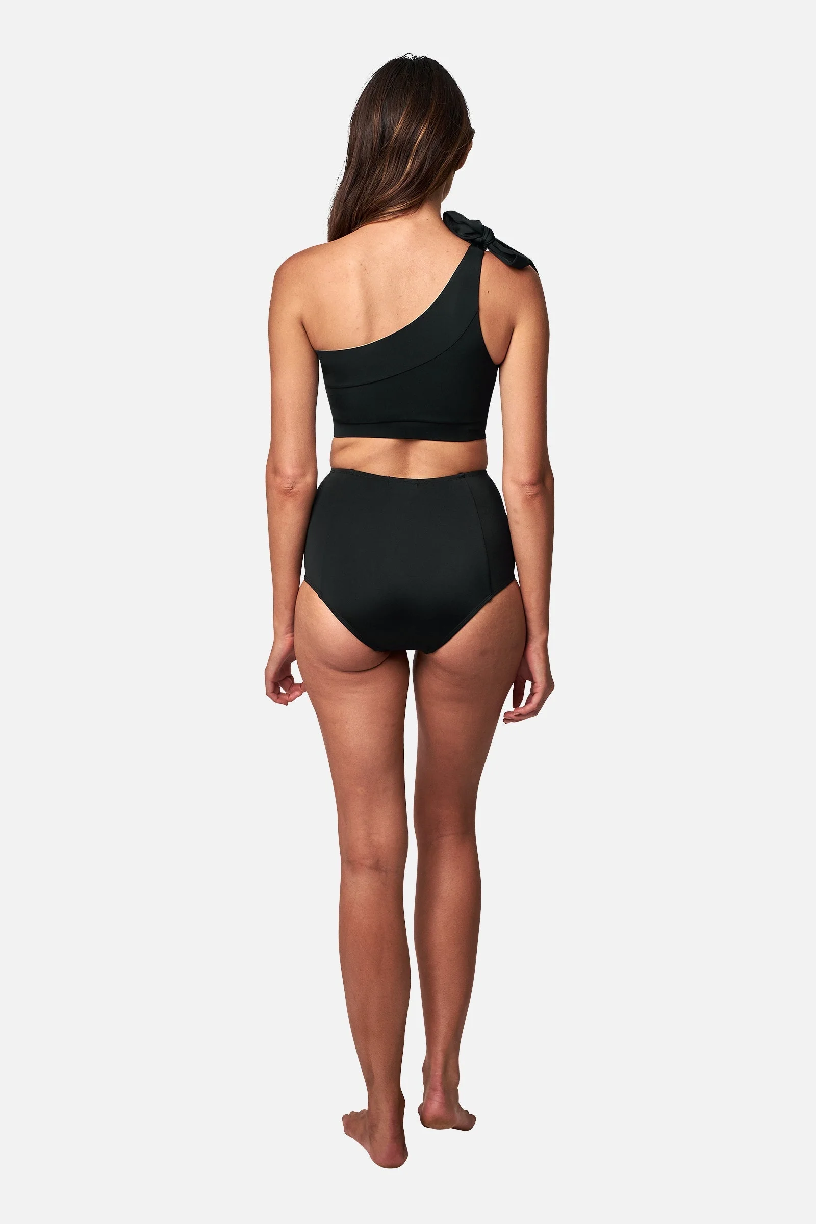 Classic One Shoulder Bikini Bralette BLACK - Image 6