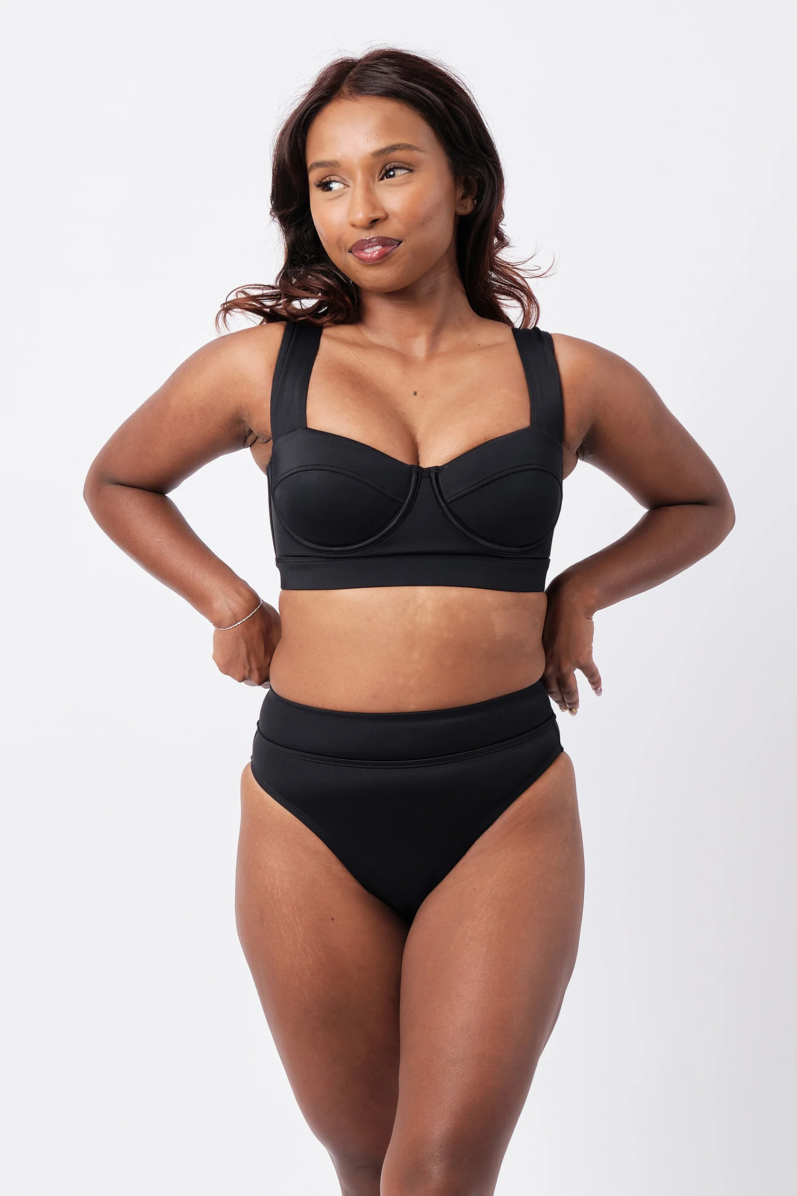 Original Bustier Balconette Bikini Bralette BLACK - Image 4