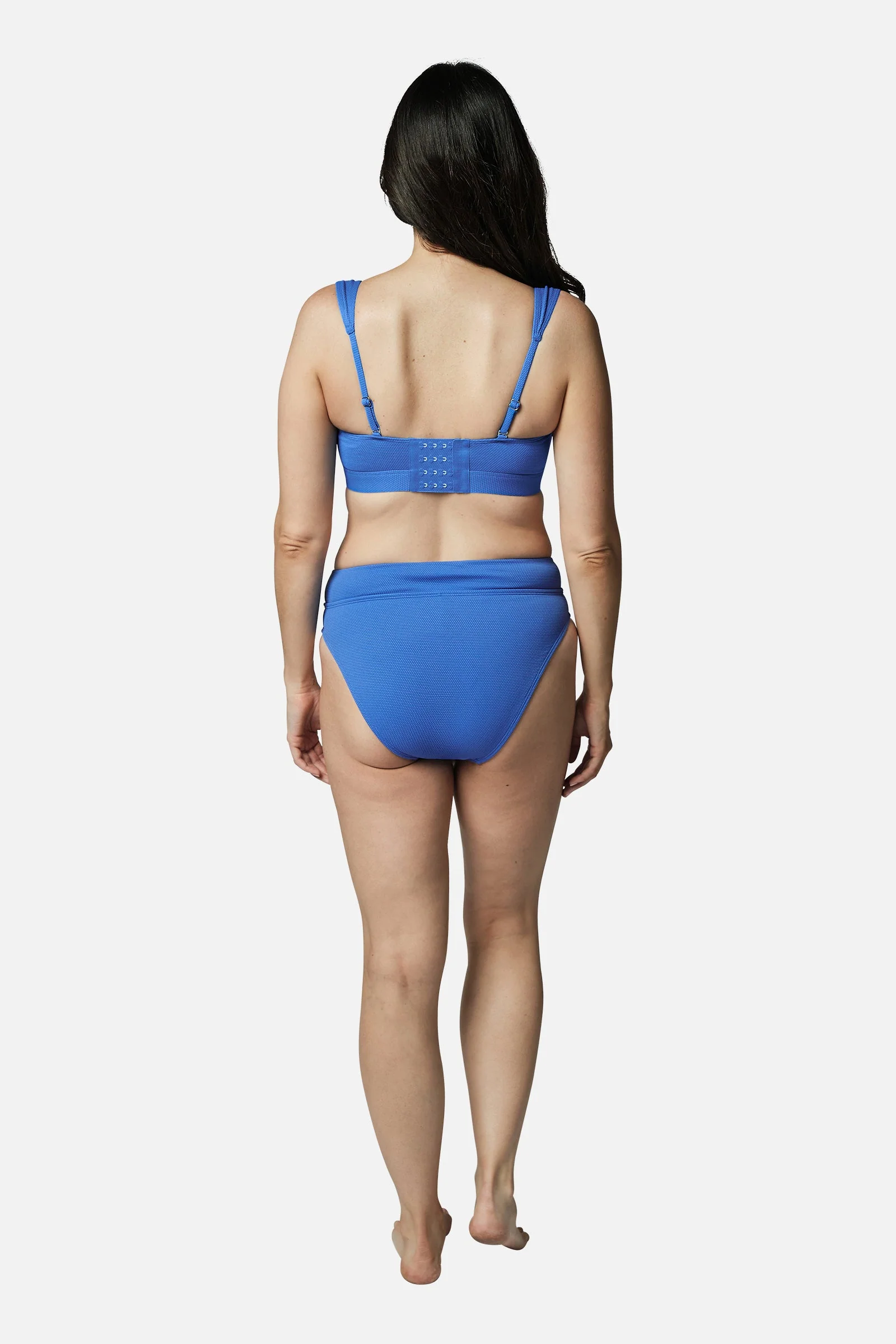 Original Bustier Balconette Bikini Bralette SKY BLUE TEXTURE - Image 7