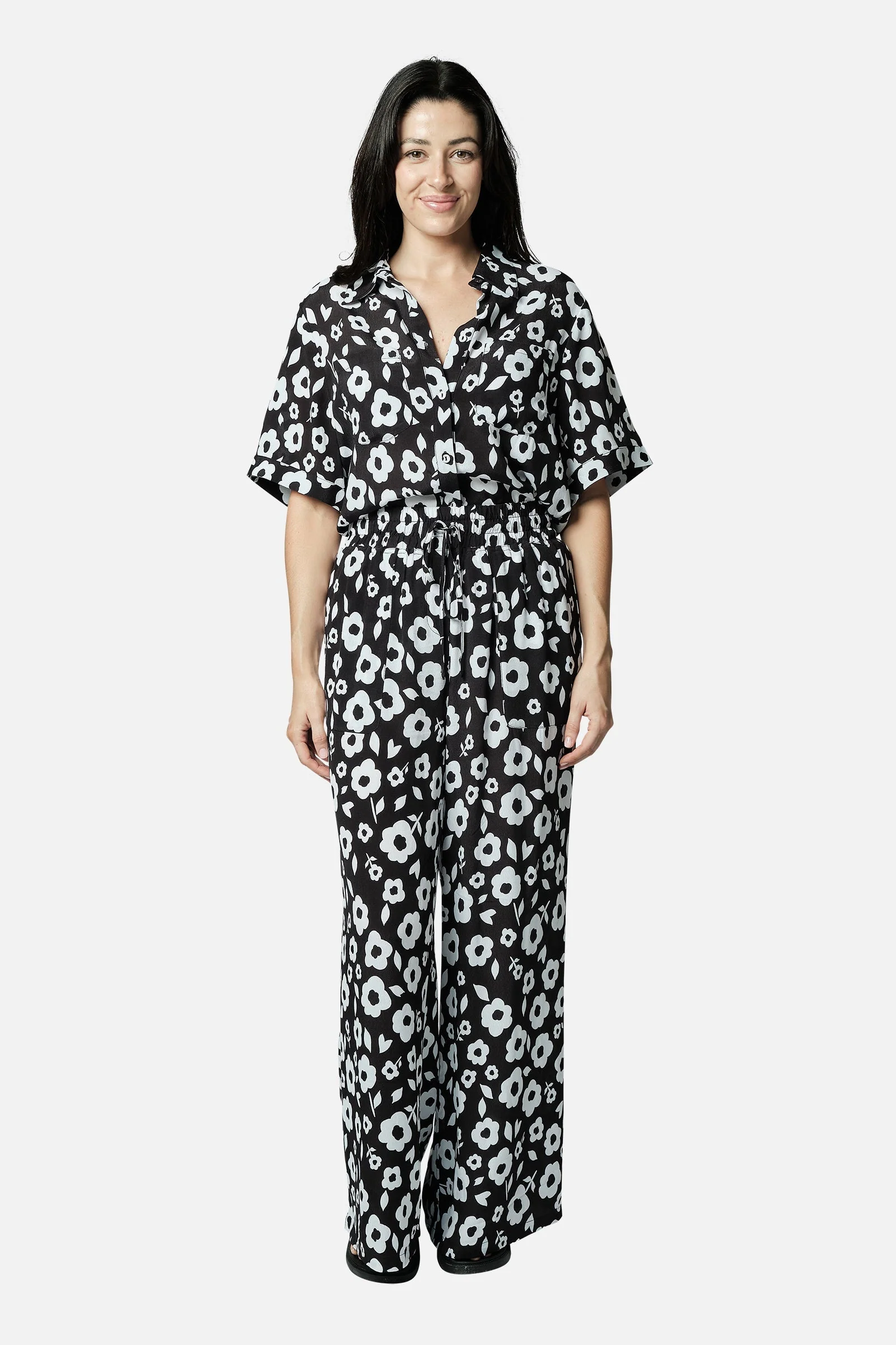 Palazzo Pants DAISY SILHOUETTE BLACK - Image 12