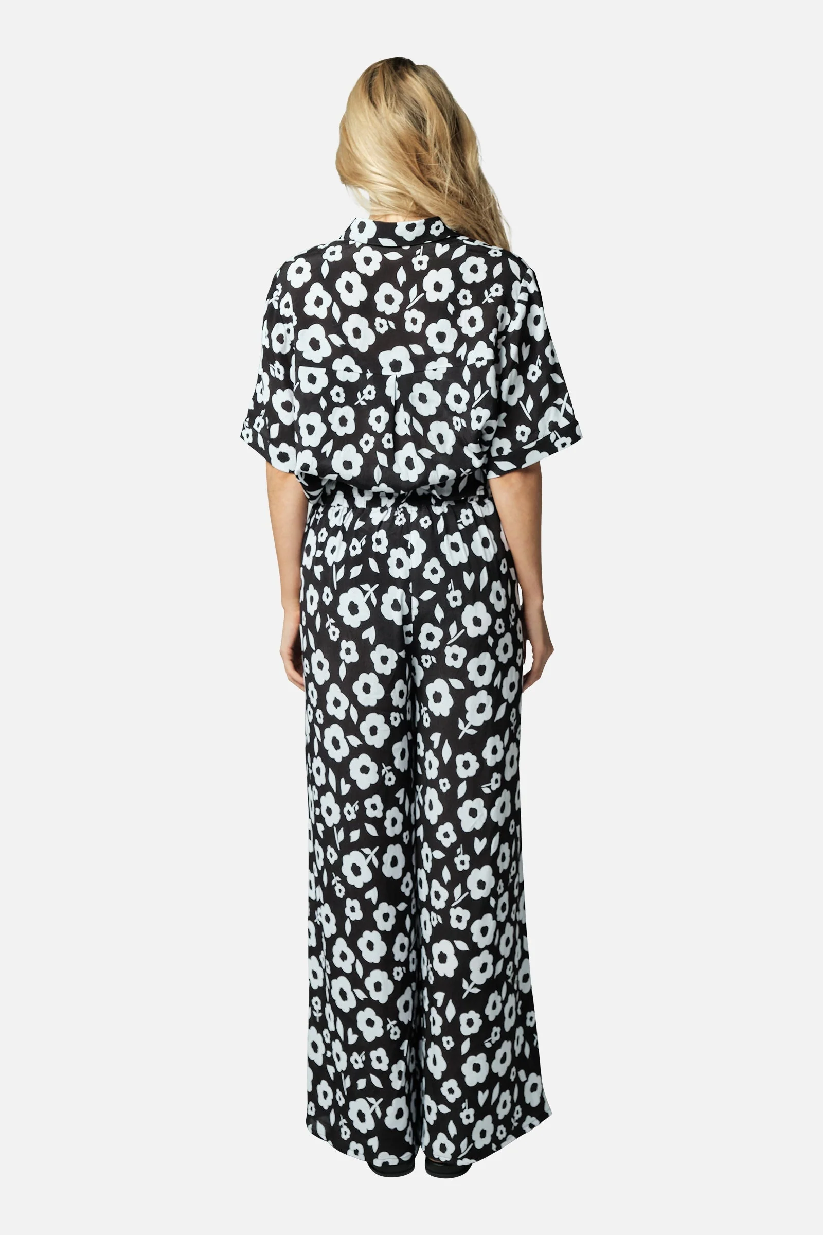 Palazzo Pants DAISY SILHOUETTE BLACK - Image 8